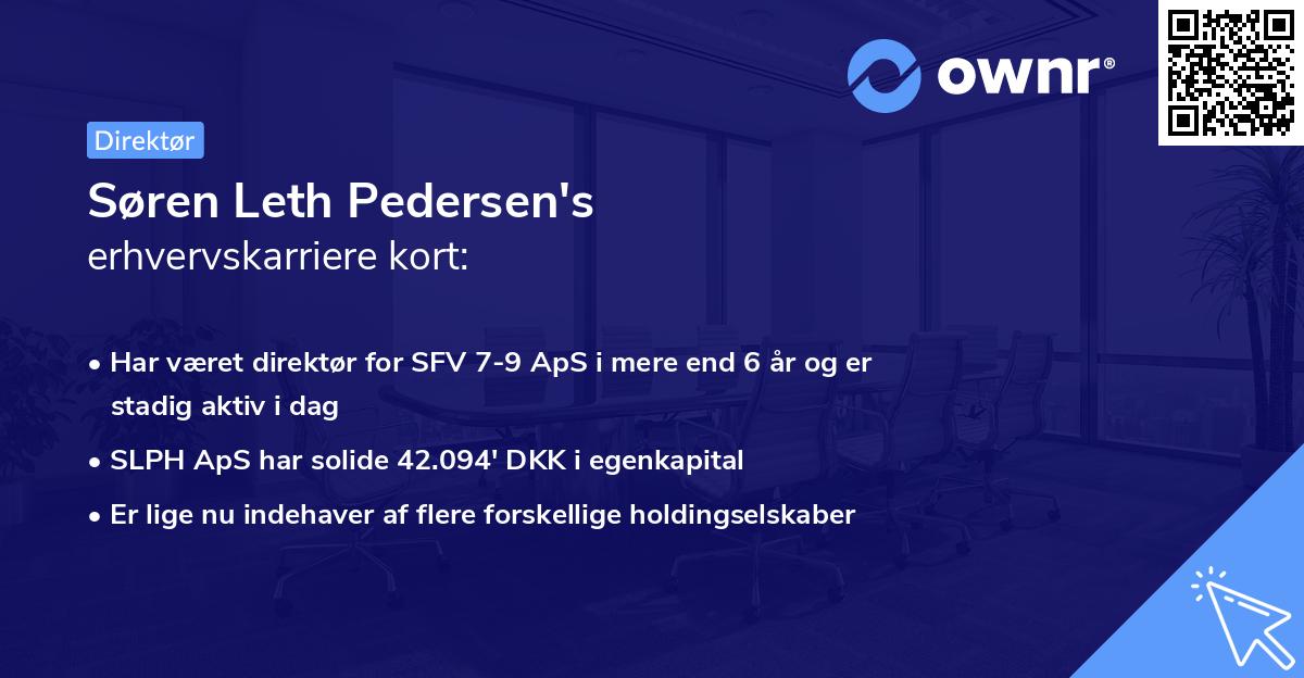 Søren Leth Pedersen's erhvervskarriere kort