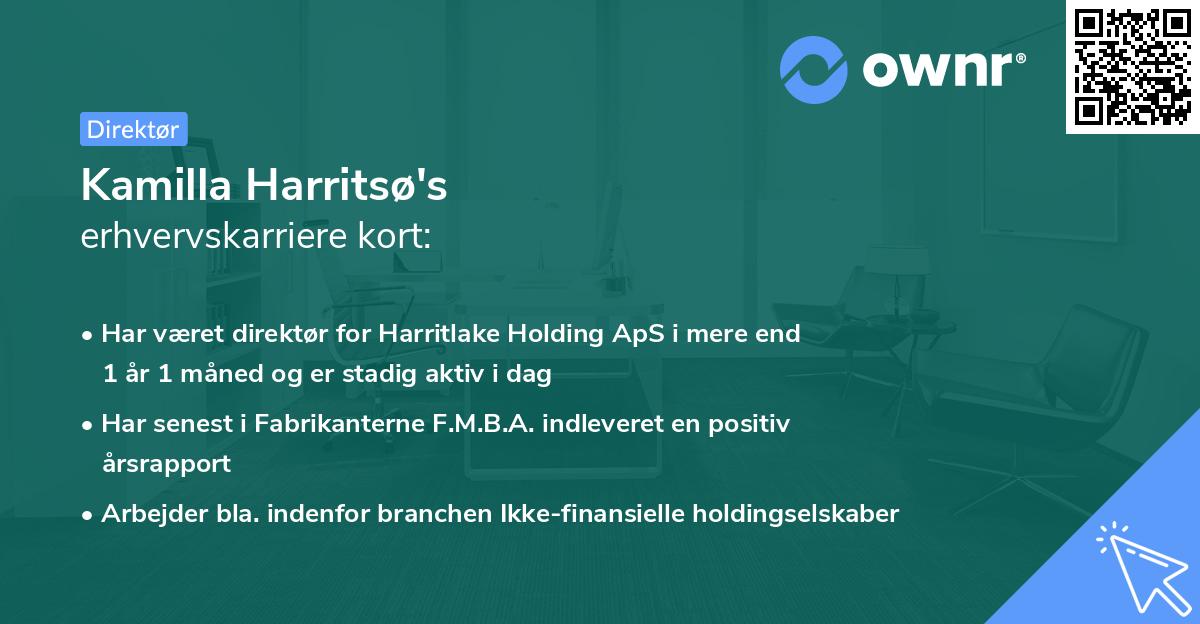Kamilla Harritsø's erhvervskarriere kort