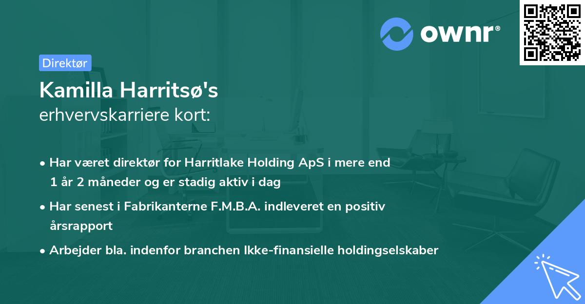 Kamilla Harritsø's erhvervskarriere kort