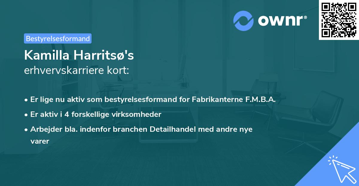 Kamilla Harritsø's erhvervskarriere kort