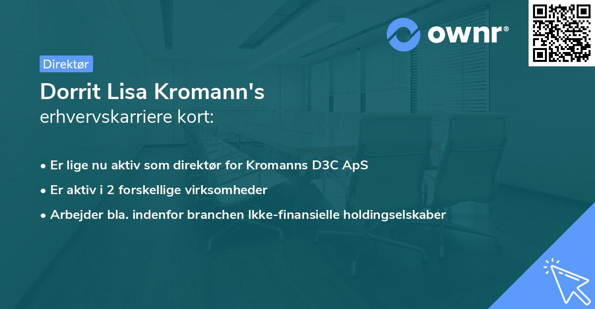 Dorrit Lisa Kromann's erhvervskarriere kort