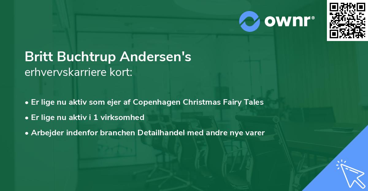 Britt Buchtrup Andersen's erhvervskarriere kort