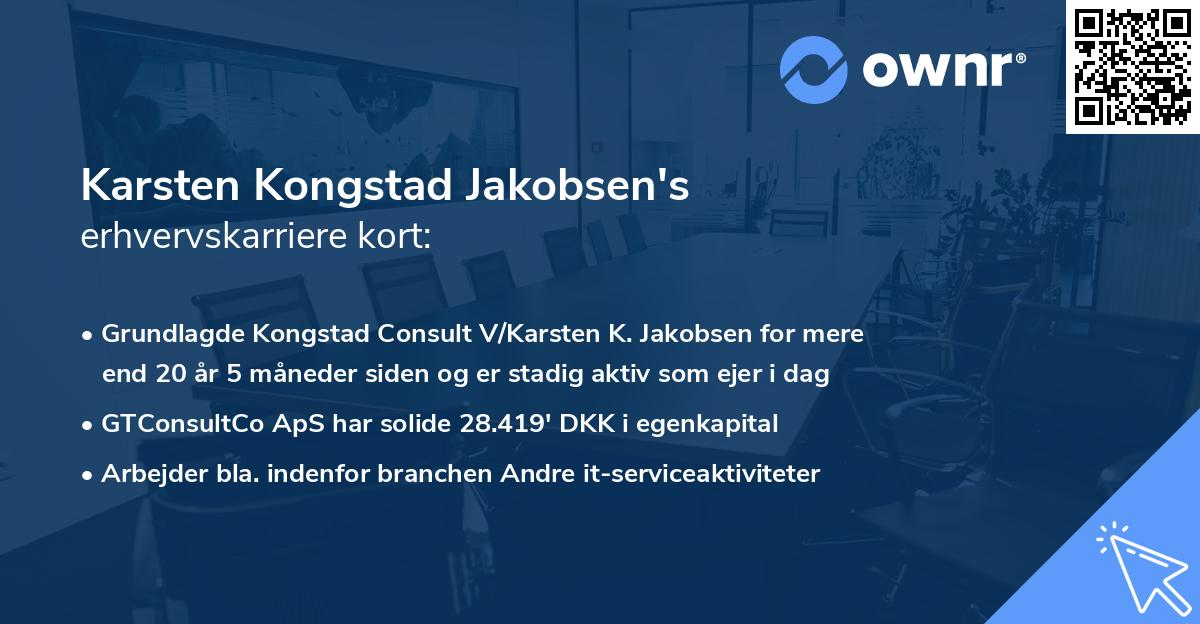 Karsten Kongstad Jakobsen's erhvervskarriere kort