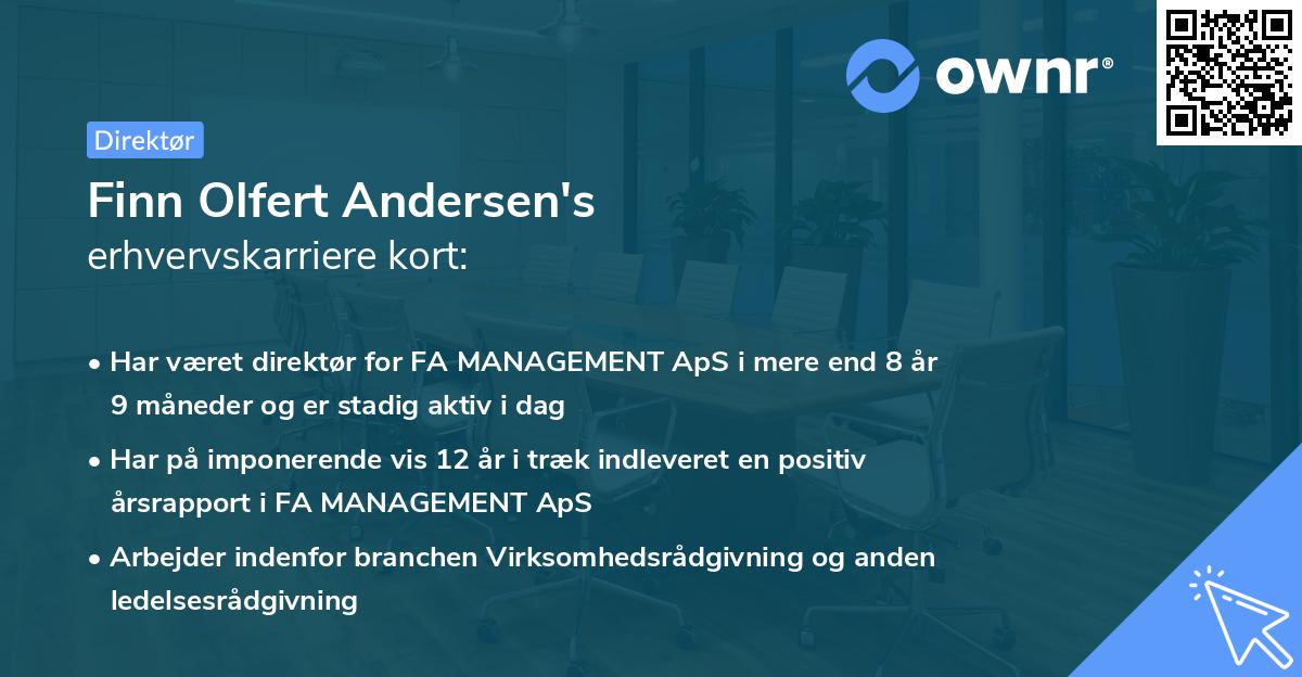 Finn Olfert Andersen's erhvervskarriere kort