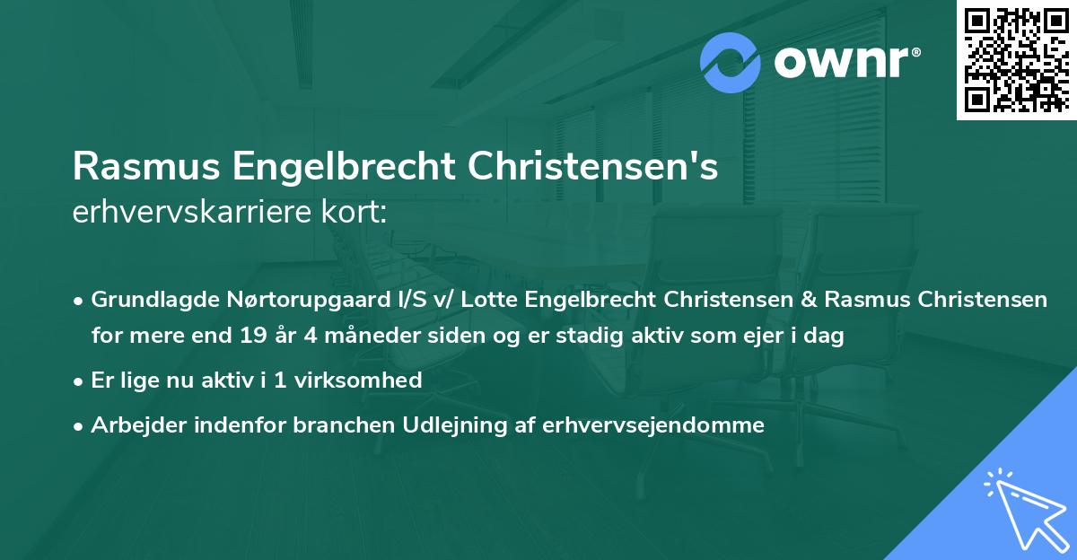 Rasmus Engelbrecht Christensen's erhvervskarriere kort