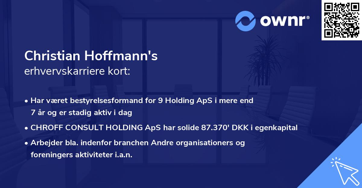 Christian Hoffmann's erhvervskarriere kort