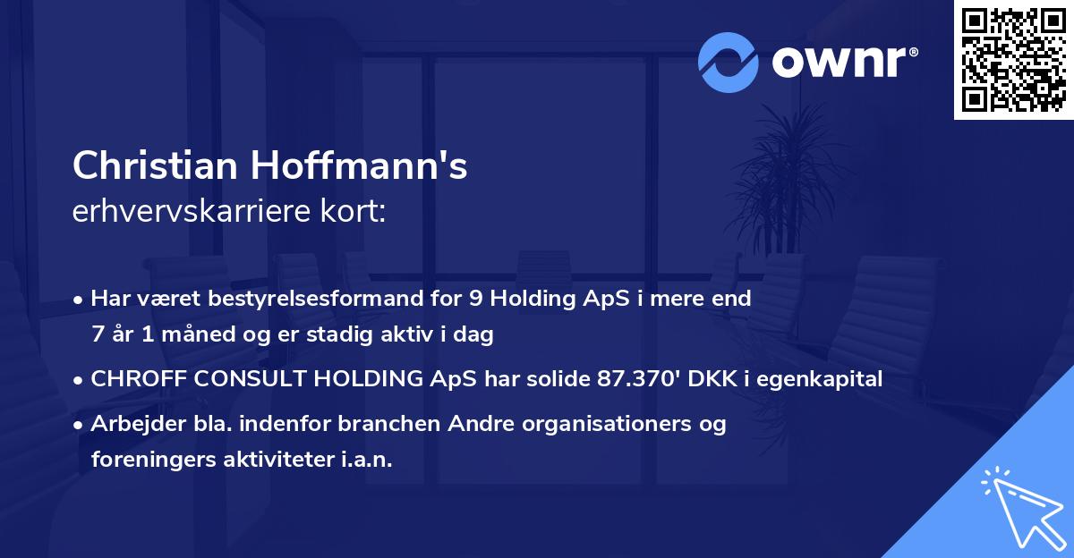 Christian Hoffmann's erhvervskarriere kort