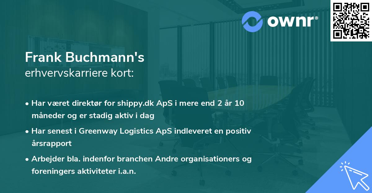 Frank Buchmann's erhvervskarriere kort
