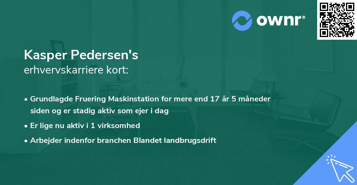 Kasper Pedersen's erhvervskarriere kort