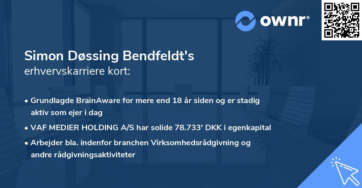 Simon Døssing Bendfeldt's erhvervskarriere kort