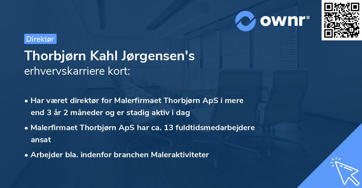 Thorbjørn Kahl Jørgensen's erhvervskarriere kort