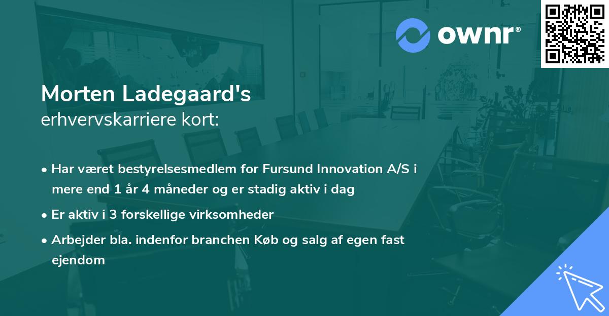 Morten Ladegaard's erhvervskarriere kort
