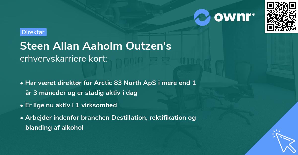 Steen Allan Aaholm Outzen's erhvervskarriere kort