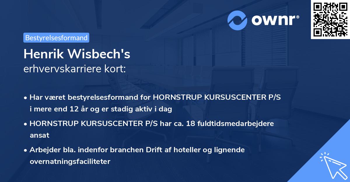 Henrik Wisbech's erhvervskarriere kort