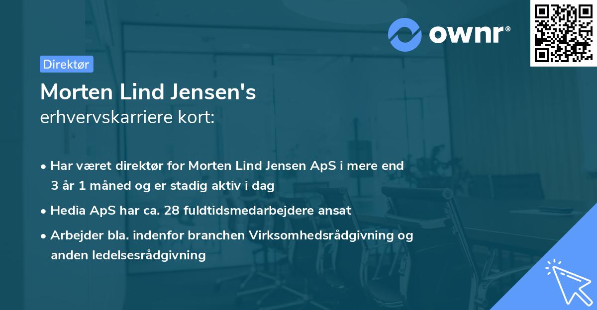 Morten Lind Jensen's erhvervskarriere kort