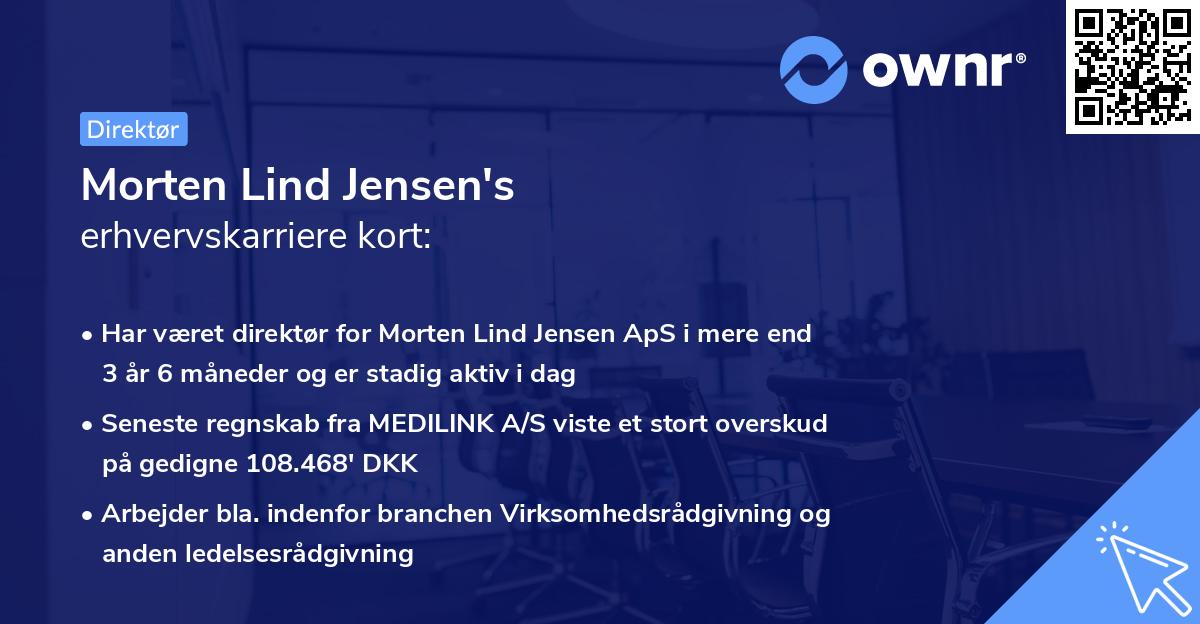 Morten Lind Jensen's erhvervskarriere kort