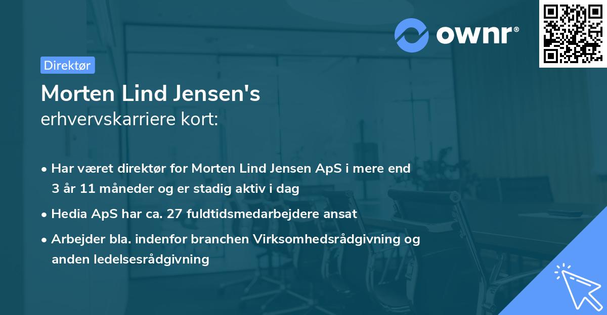 Morten Lind Jensen's erhvervskarriere kort