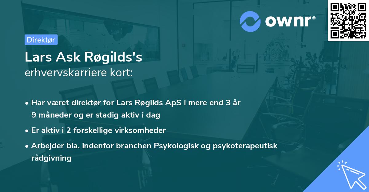 Lars Ask Røgilds's erhvervskarriere kort