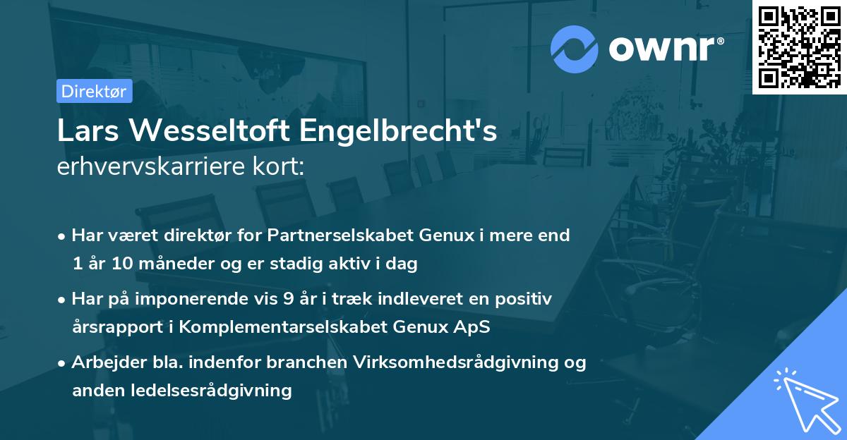 Lars Wesseltoft Engelbrecht's erhvervskarriere kort