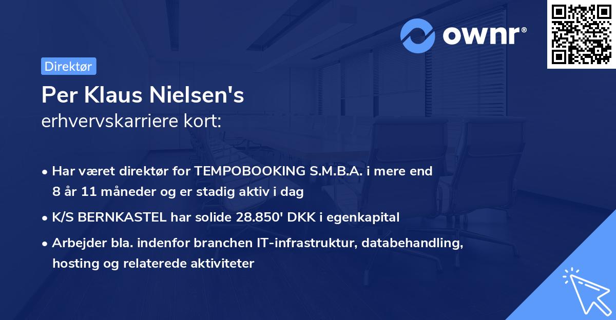Per Klaus Nielsen's erhvervskarriere kort