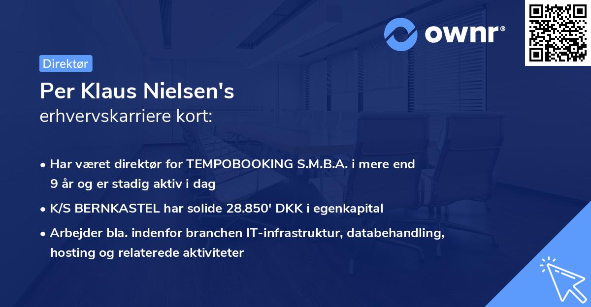 Per Klaus Nielsen's erhvervskarriere kort