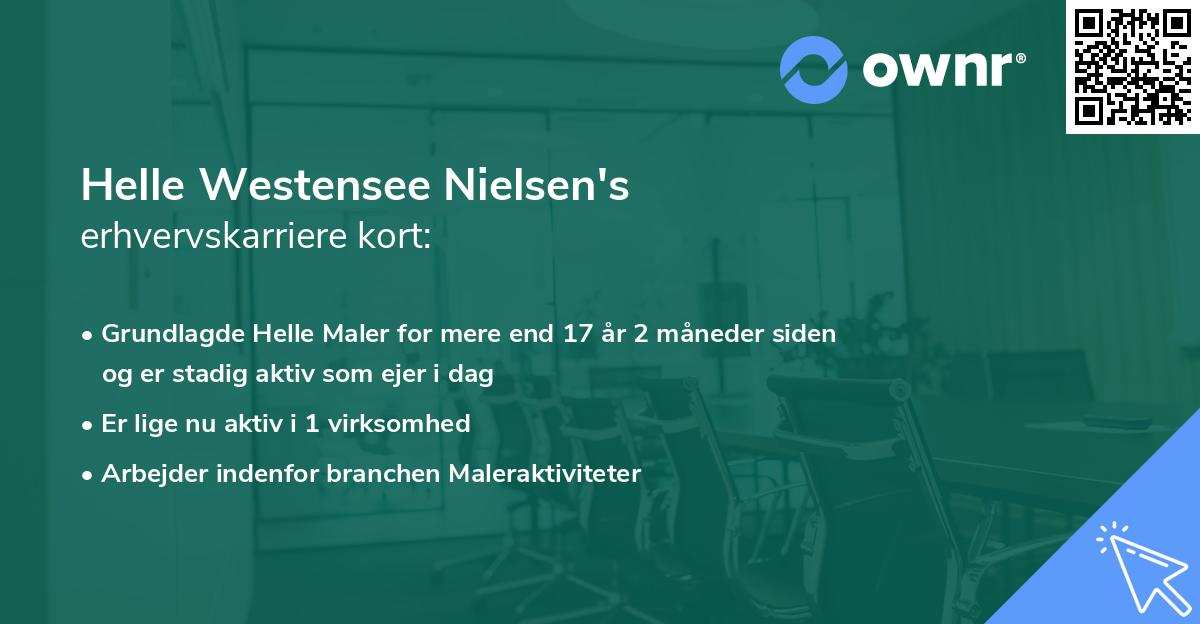 Helle Westensee Nielsen's erhvervskarriere kort