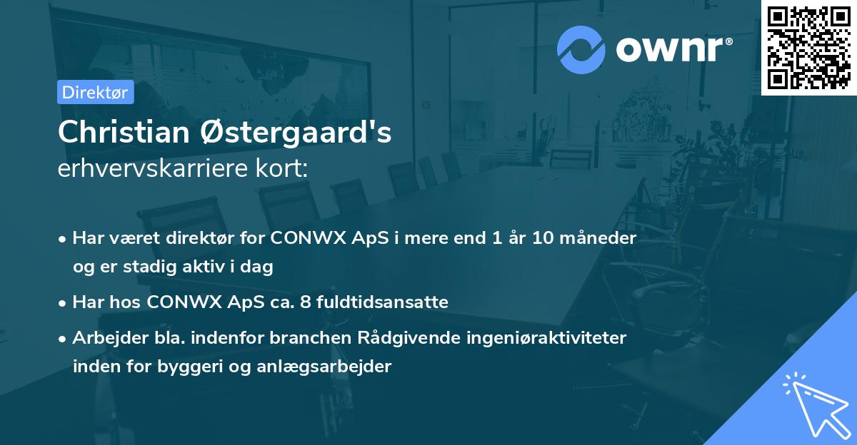 Christian Østergaard's erhvervskarriere kort