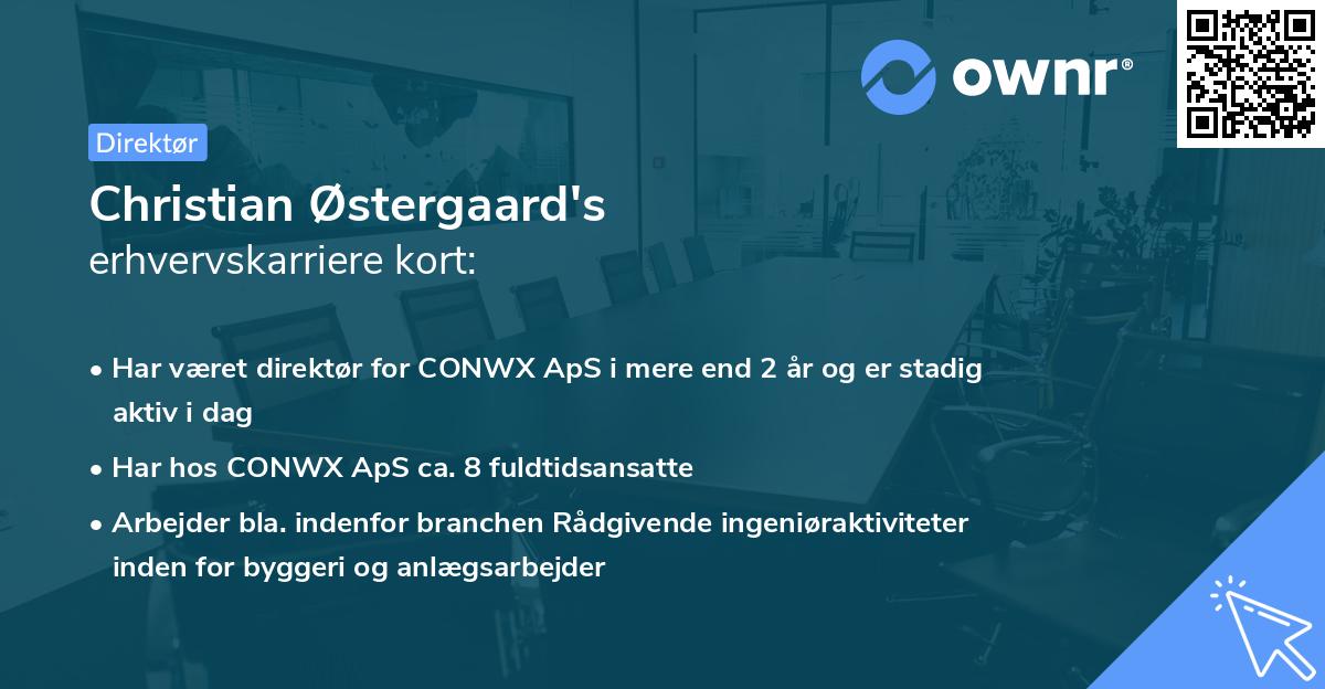Christian Østergaard's erhvervskarriere kort