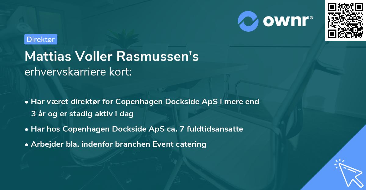 Mattias Voller Rasmussen's erhvervskarriere kort
