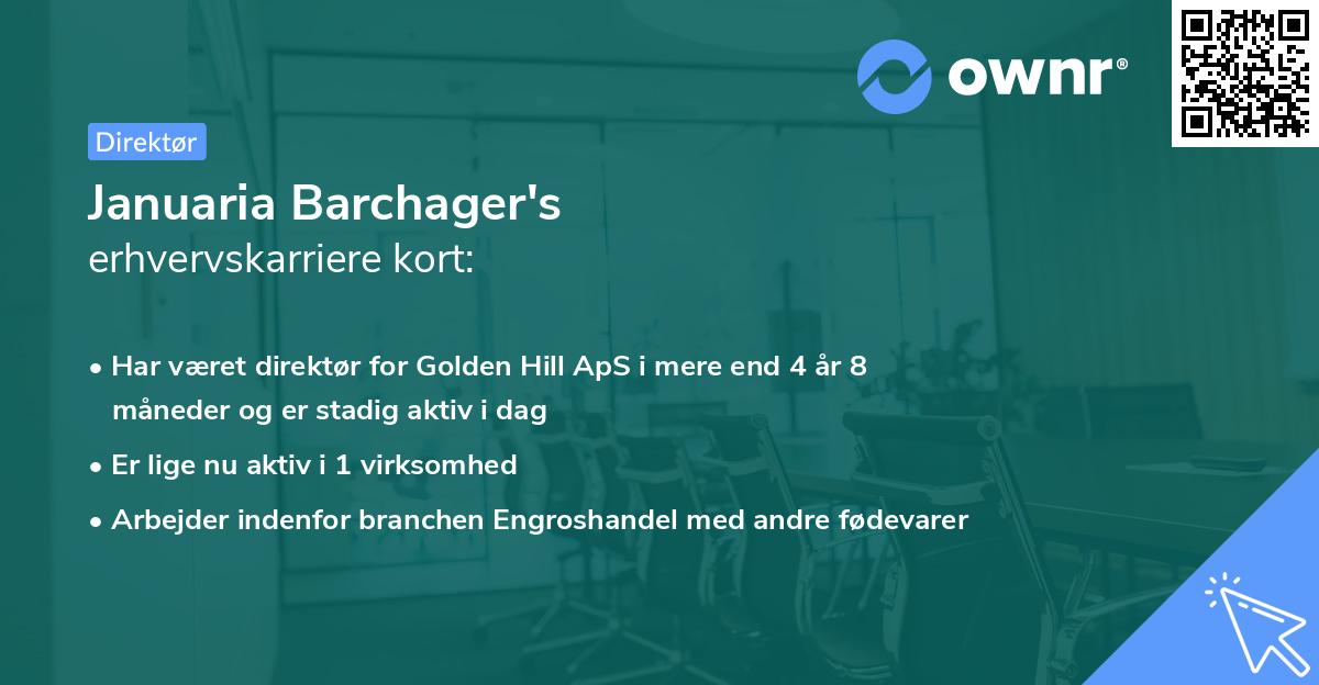 Januaria Barchager's erhvervskarriere kort