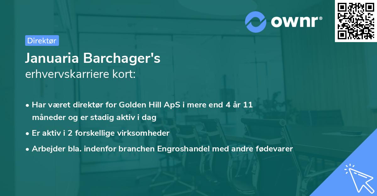 Januaria Barchager's erhvervskarriere kort