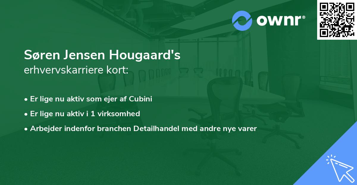 Søren Jensen Hougaard's erhvervskarriere kort