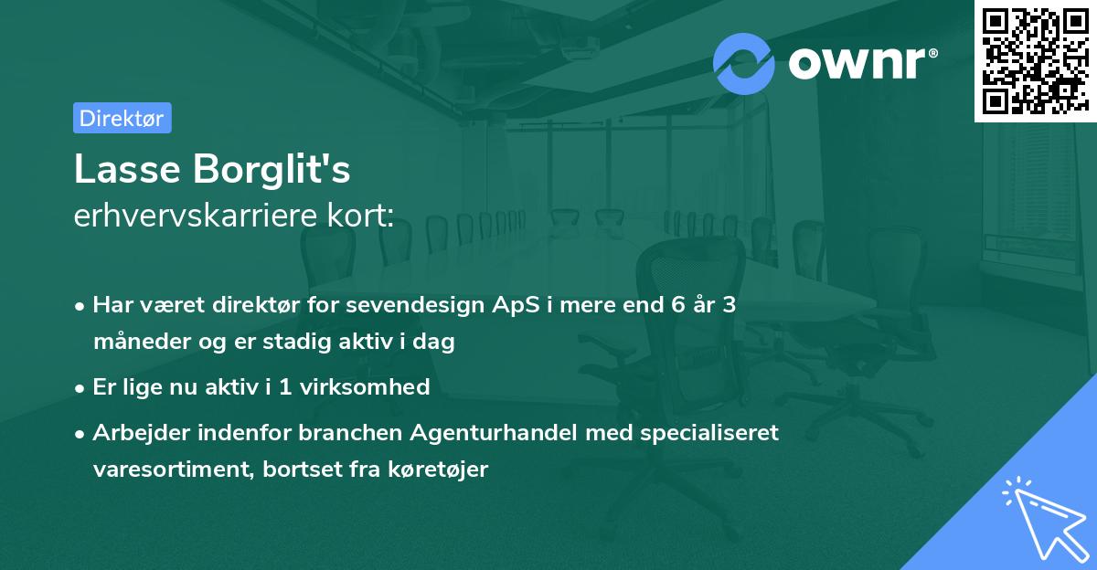 Lasse Borglit's erhvervskarriere kort