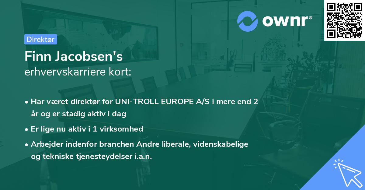 Finn Jacobsen's erhvervskarriere kort