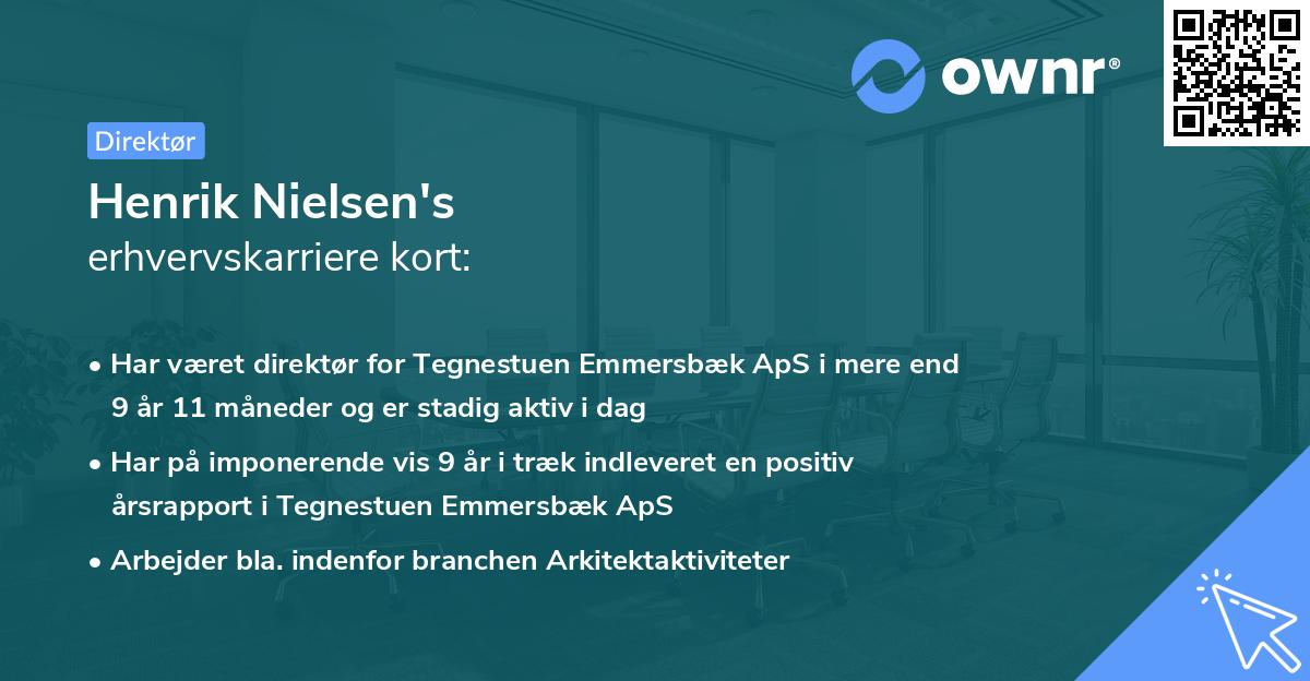 Henrik Nielsen's erhvervskarriere kort