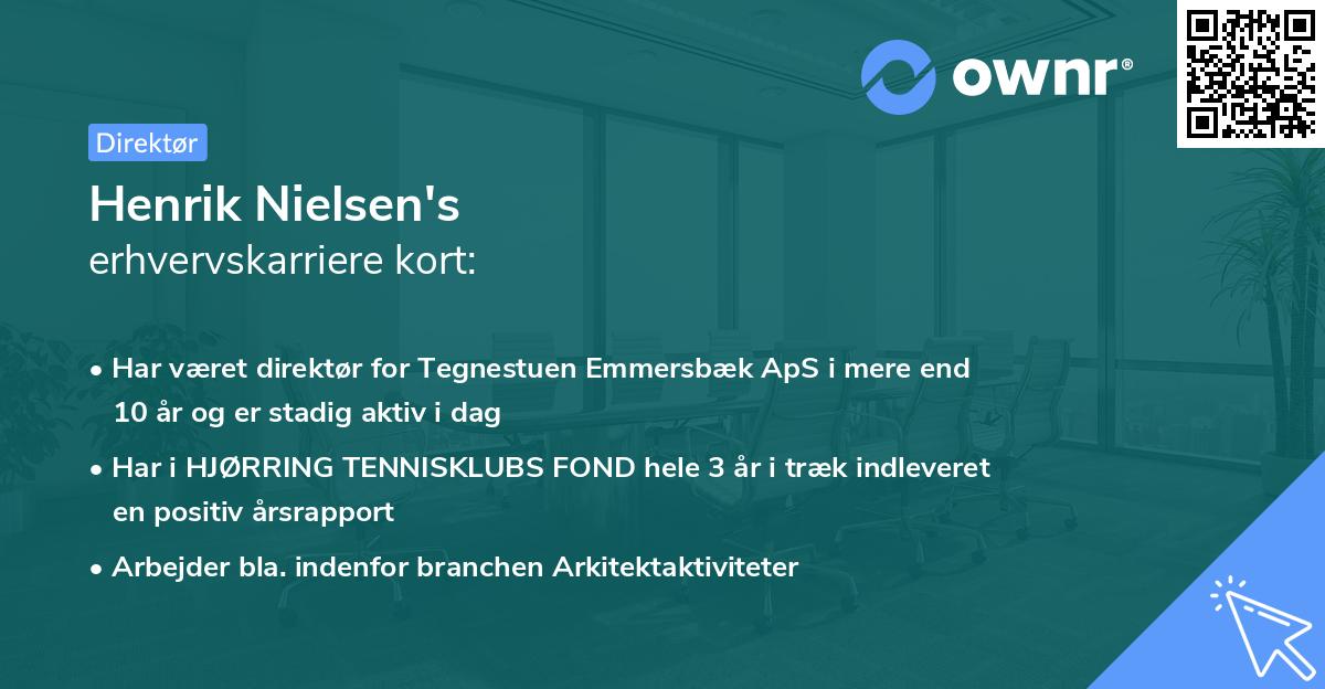 Henrik Nielsen's erhvervskarriere kort