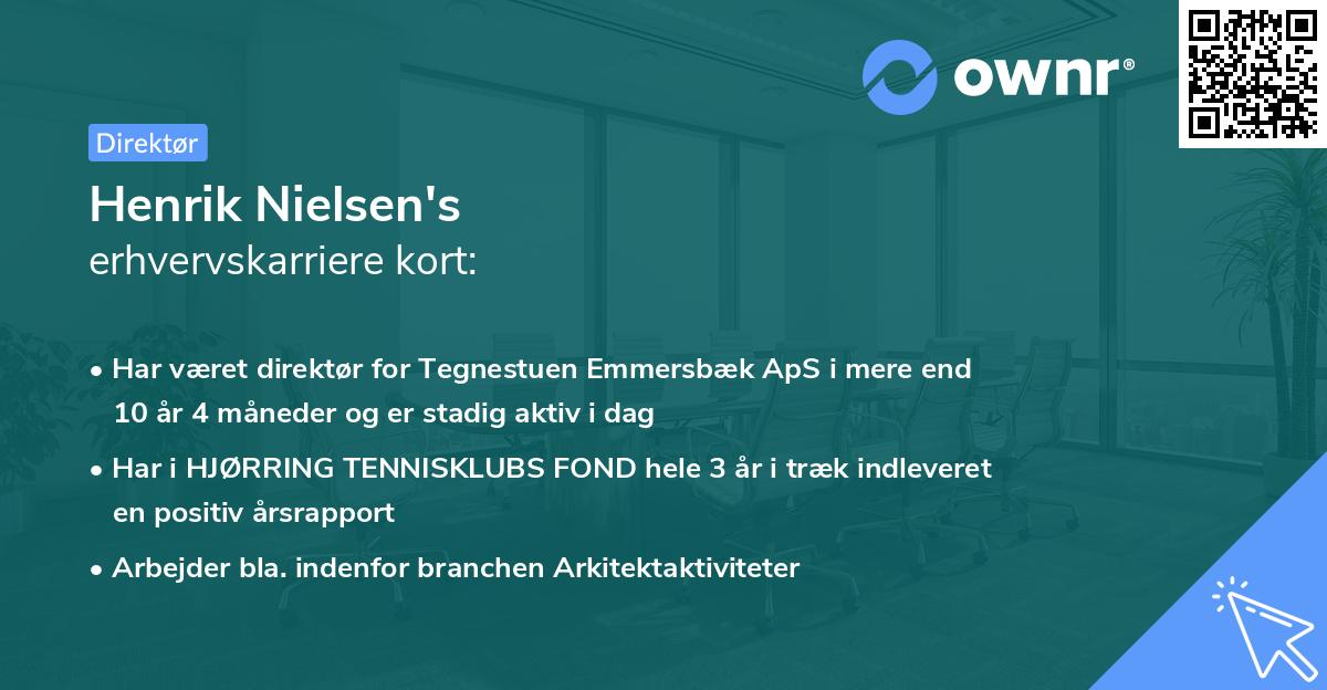 Henrik Nielsen's erhvervskarriere kort