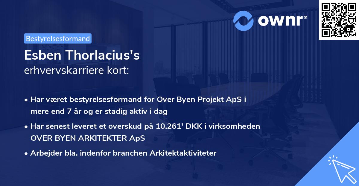 Esben Thorlacius's erhvervskarriere kort
