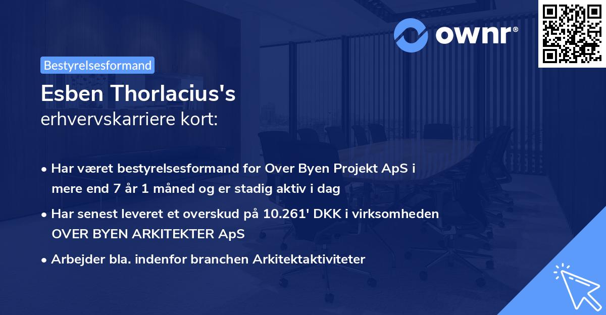 Esben Thorlacius's erhvervskarriere kort