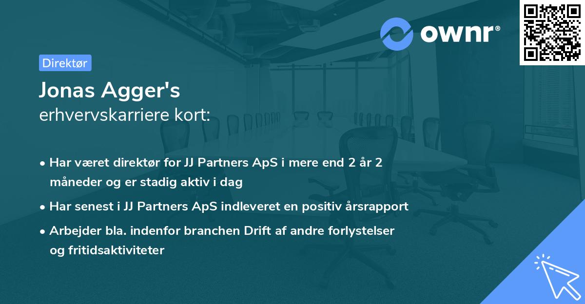 Jonas Agger's erhvervskarriere kort