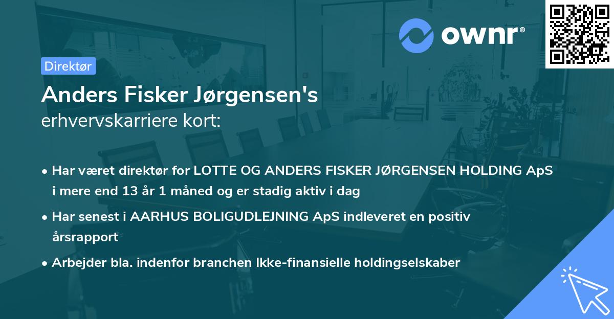 Anders Fisker Jørgensen's erhvervskarriere kort