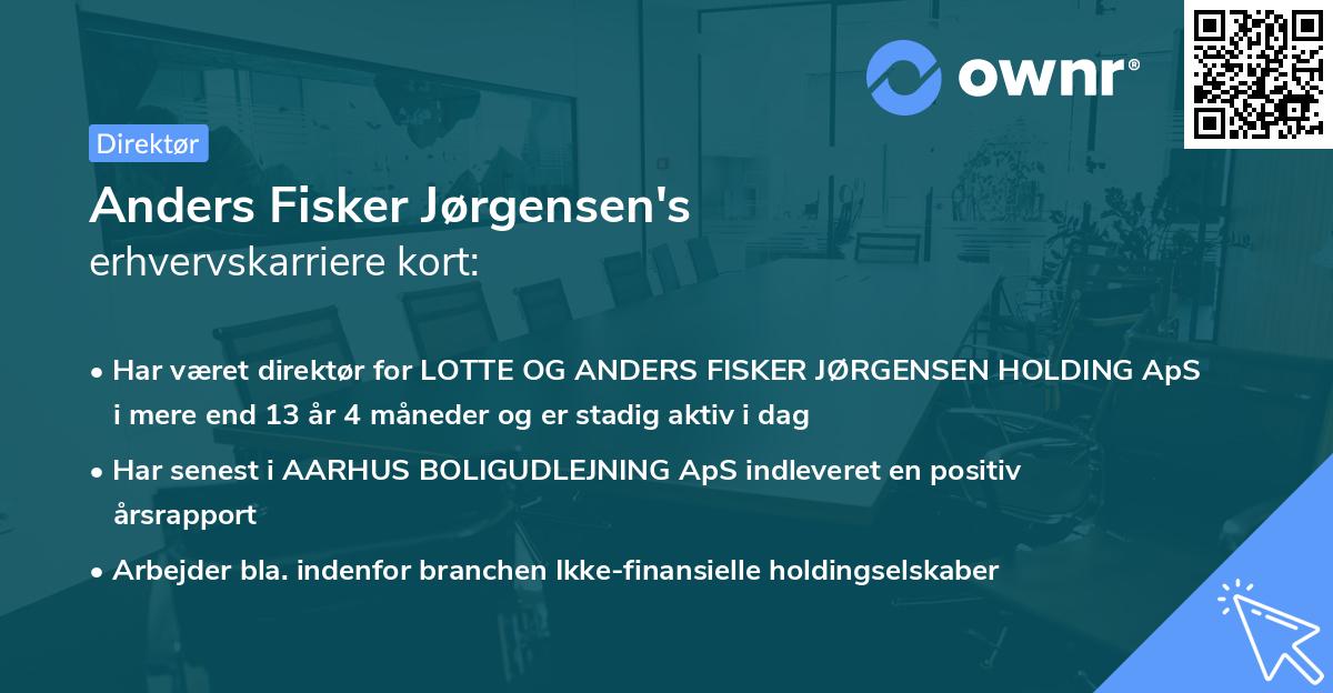 Anders Fisker Jørgensen's erhvervskarriere kort