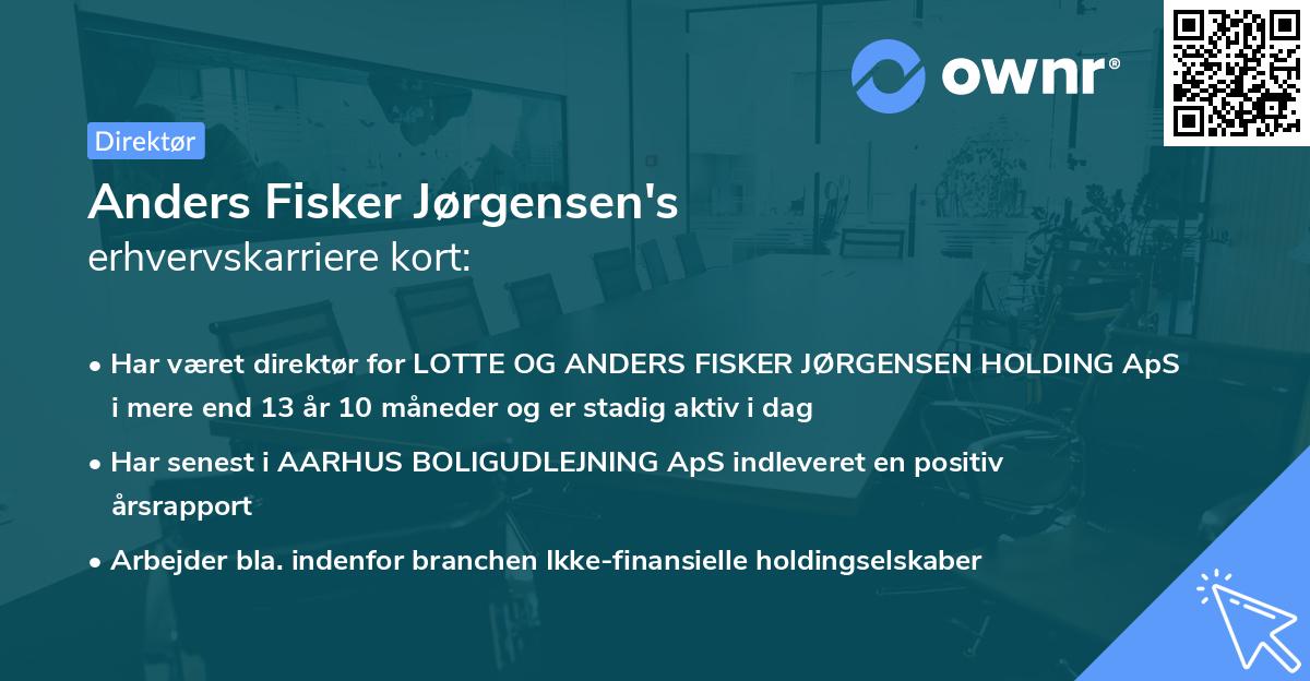Anders Fisker Jørgensen's erhvervskarriere kort