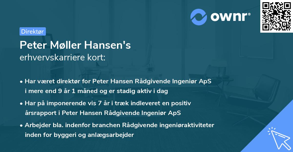 Peter Møller Hansen's erhvervskarriere kort