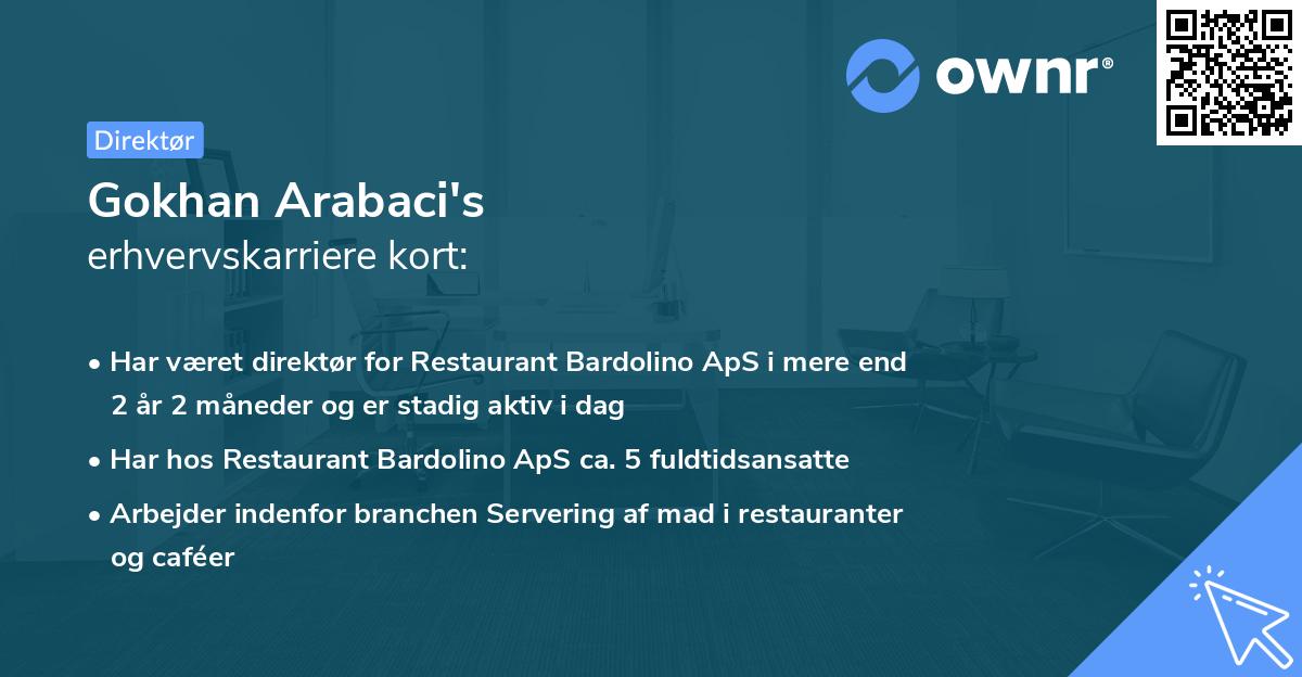 Gokhan Arabaci's erhvervskarriere kort