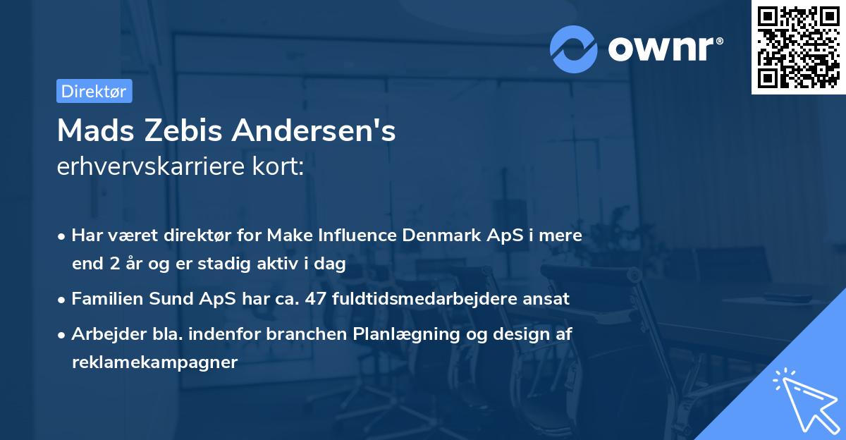 Mads Zebis Andersen's erhvervskarriere kort