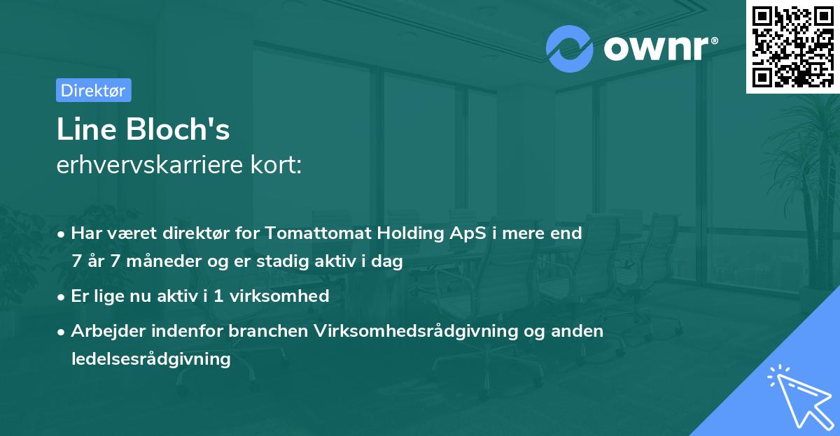 Line Bloch's erhvervskarriere kort