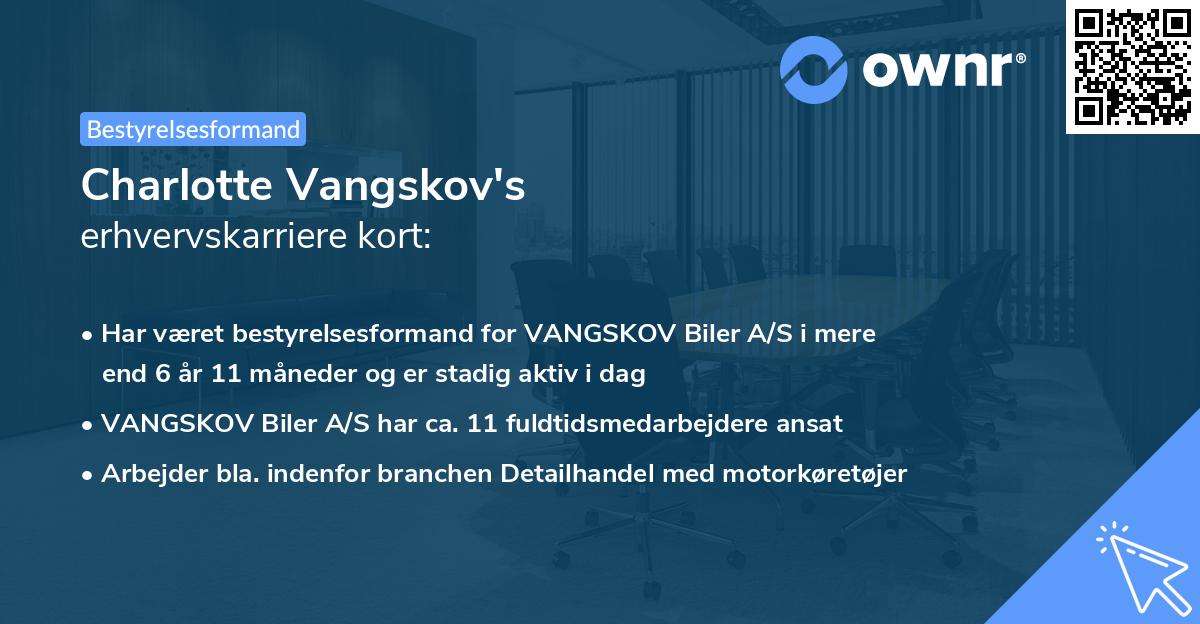 Charlotte Vangskov's erhvervskarriere kort