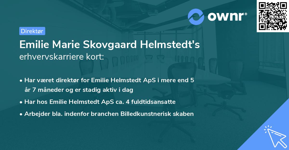 Emilie Marie Skovgaard Helmstedt's erhvervskarriere kort