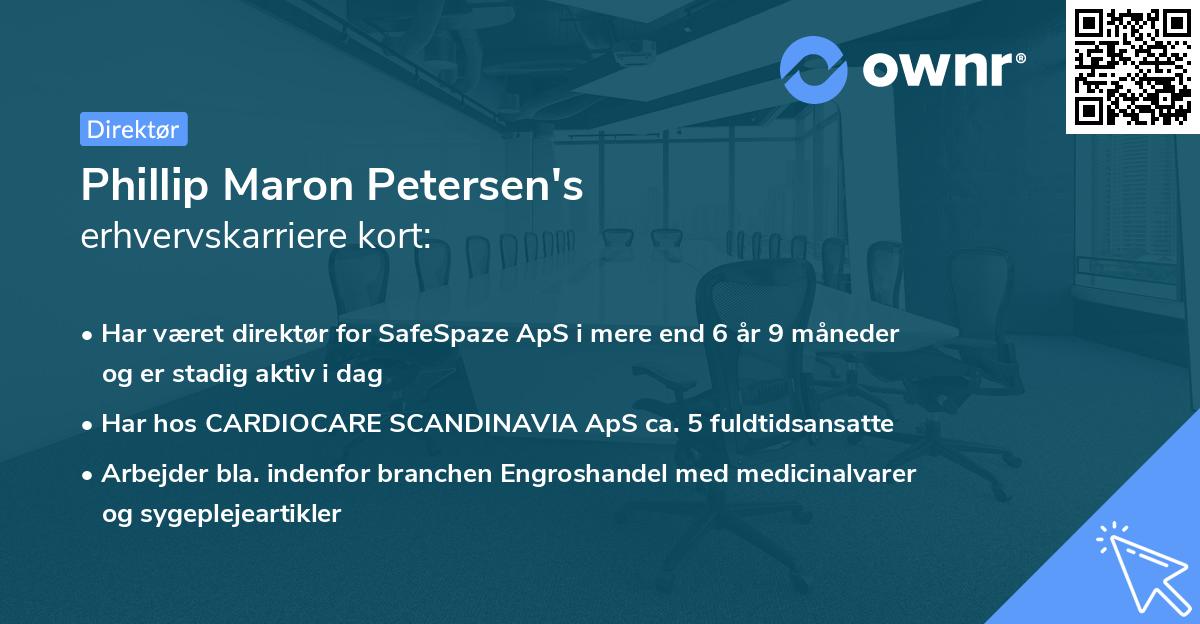 Phillip Maron Petersen's erhvervskarriere kort